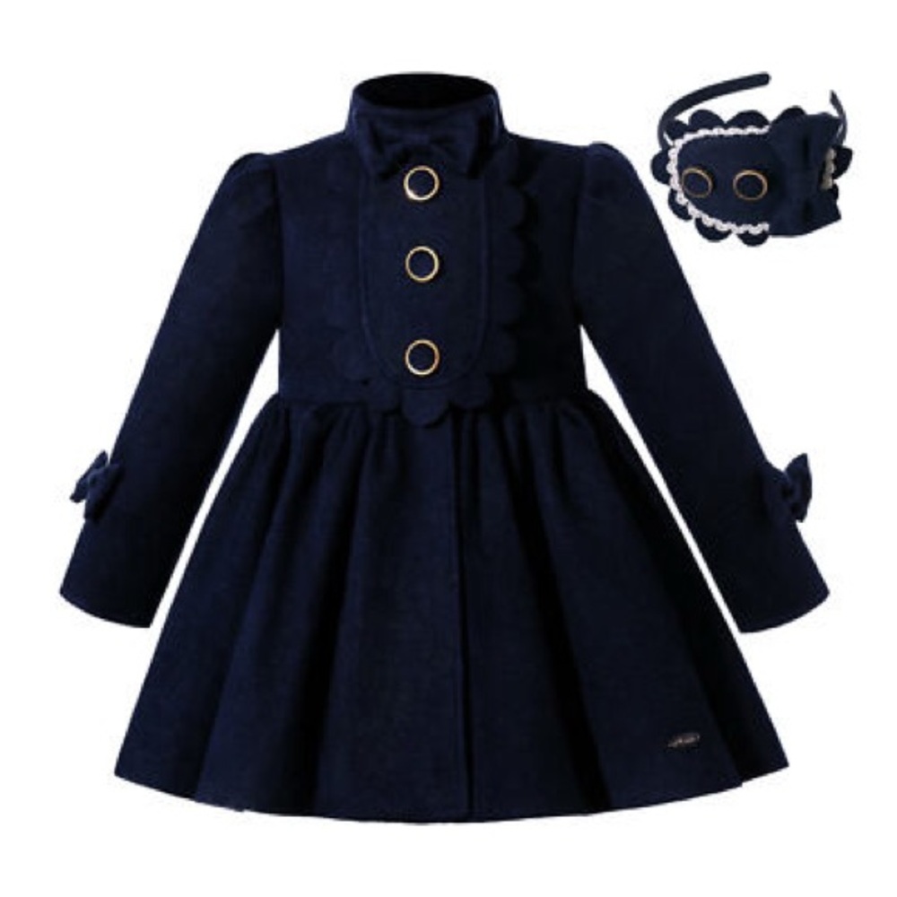 Elegant Navy Kids Blazer with Matching Headband